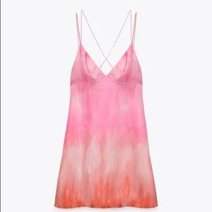 BRAND NEW Zara XS tie dye slip dress